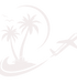 MOSA TRAVEL - Blue logo with palm trees and airplane
