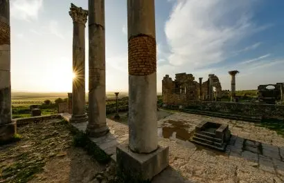 Anicien Roman ruins of Volubilis, a UNESCO World Heritage site in Morocco